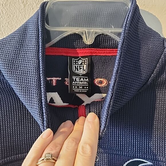 Houston Texans Mens M 1/4 Zip Pullover  NFL Team Apparel FLEECE LINED WARM - Picture 4 of 8